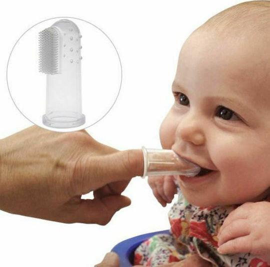 Babyono Бебешка Четка За Зъби За Пръст За 0м+ Розова