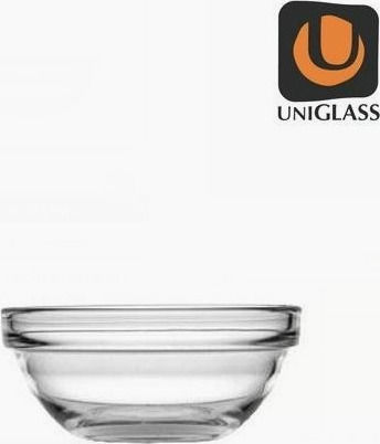 Uniglass Dip Serving Bowl Round Glass Transparent with Diameter 9cm