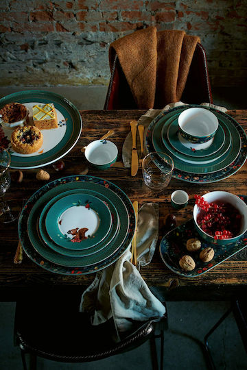PiP Studio Winter Wonderland Μπωλ Σερβιρίσματος Στρογγυλό από Πορσελάνη Dark Blue με Διάμετρο 12εκ.