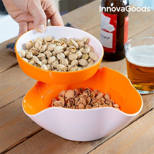 InnovaGoods Μπωλ Σερβιρίσματος Στρογγυλό Πλαστικό Πορτοκαλί 2τμχ