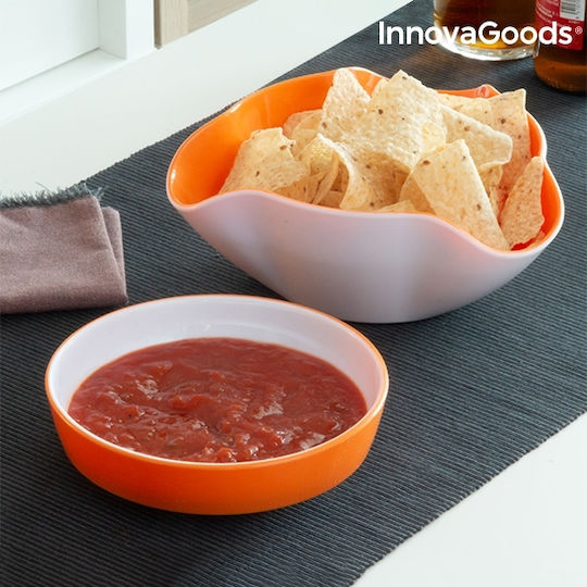 InnovaGoods Μπωλ Σερβιρίσματος Στρογγυλό Πλαστικό Πορτοκαλί 2τμχ