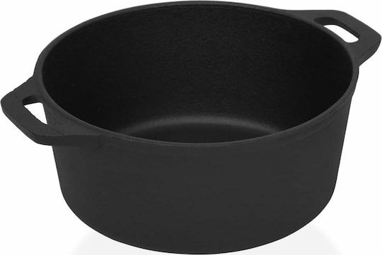 vidaXL Tiefer Topf aus Gusseisen 5Es / 26.5cm