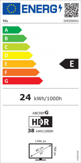 TCL Smart Τηλεόραση 32" HD Ready LED 32ES560 HDR (2019) 32ES560