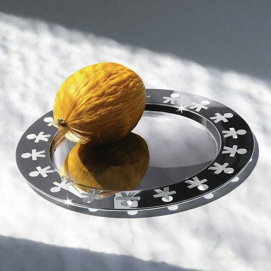 Alessi Girotondo Inoxidabil Rotund Tavă de Servire în Culoare Argintiu 40x40cm AKKGT 1buc