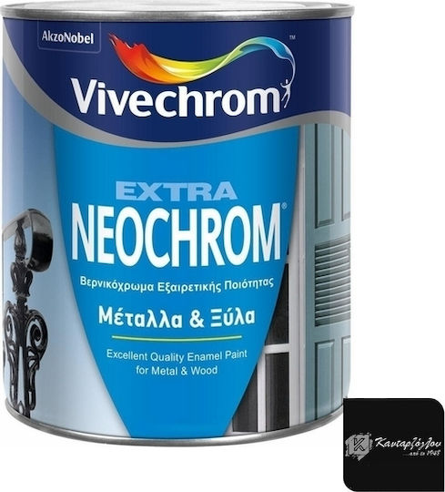 Vivechrom Цвят на лака Разтворимо Extra Neochrom 0.375лт Черно Блестящ