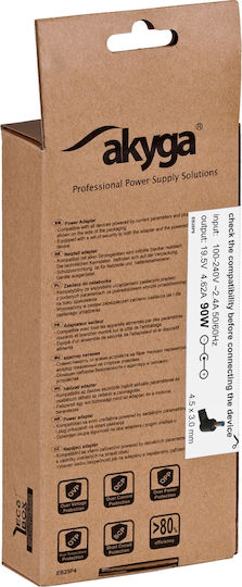 Akyga Laptop Charger 90W 19.5V 4.62A for HP without Power Cord