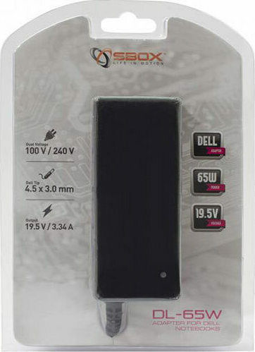 Sbox Φορτιστής Laptop 65W 19.5V 3.34A για Dell χωρίς Καλώδιο Τροφοδοσίας