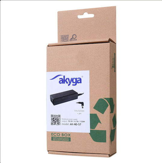 Akyga Laptop Charger 130W 18.5V 6.7A for Dell without Power Cord
