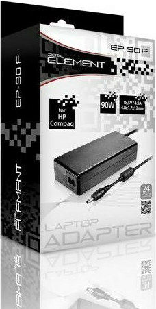 Element Φορτιστής Laptop 90W 18.5V 4.9A για HP χωρίς Καλώδιο Τροφοδοσίας