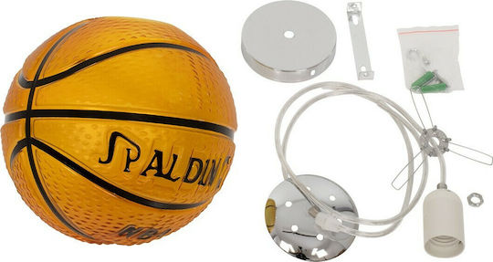 GloboStar Spalding Nba Einfaches Licht Kinderdeckenleuchte Deckenleuchte mit Fassung E27 Orange 18x18cm