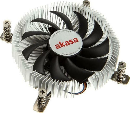 Akasa AK-CC7129BP01 Low Profile CPU Cooling Fan for 775/1200/115x Socket Silver