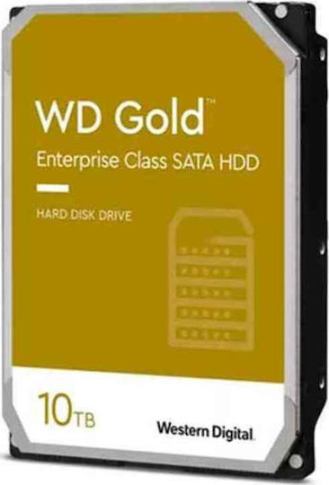 Western Digital Gold 10TB HDD Hard Drive 3.5" SATA III 7200rpm with 256MB Cache for NAS / Server WD102KRYZ