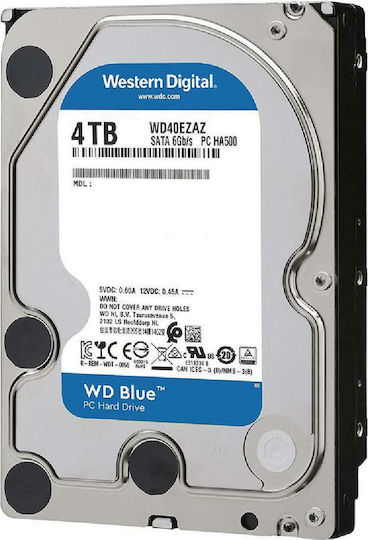 Western Digital Blue 4TB HDD Hard Drive 3.5" SATA III 5400rpm with 256MB Cache for Desktop WD40EZAZ