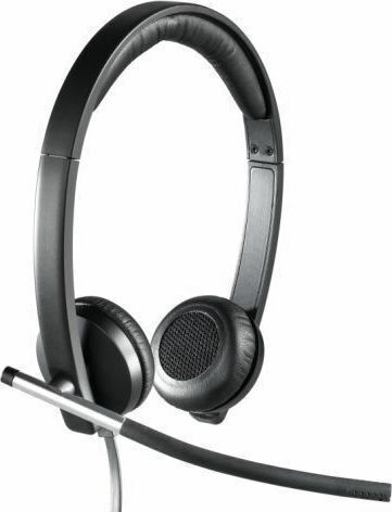 Logitech H650e Auf dem Ohr Multimedia-Headsets mit Mikrofon und Verbindung USB-A in Schwarz Farbe