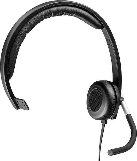 Logitech H650e Auf dem Ohr Multimedia-Headsets mit Mikrofon und Verbindung USB-A in Schwarz Farbe