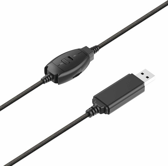 Trust Rydo На ушите Мултимедийни слушалки с микрофон и връзка USB-A в Черен цвят