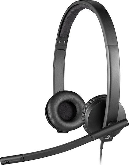 Logitech H570e Stereo On Ear Multimedia Ακουστικά με μικροφωνο και σύνδεση USB