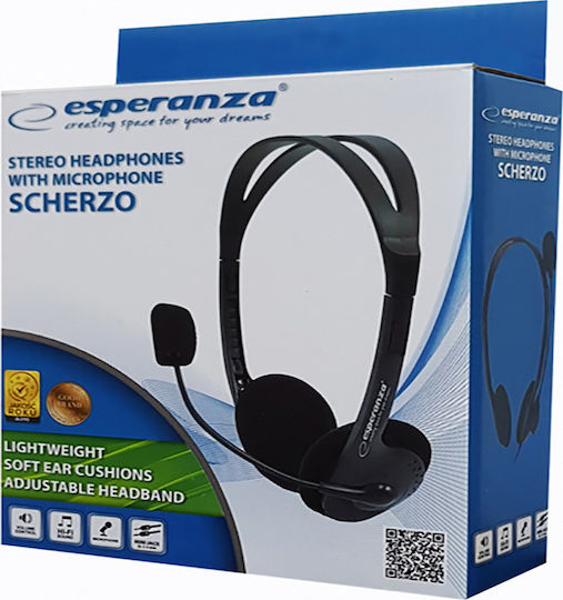 Esperanza EH102 On Ear Multimedia Ακουστικά με μικροφωνο και σύνδεση 3.5mm Jack
