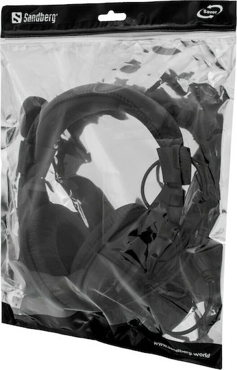 Sandberg Saver Large On Ear Multimedia Ακουστικά με μικροφωνο και σύνδεση USB-A