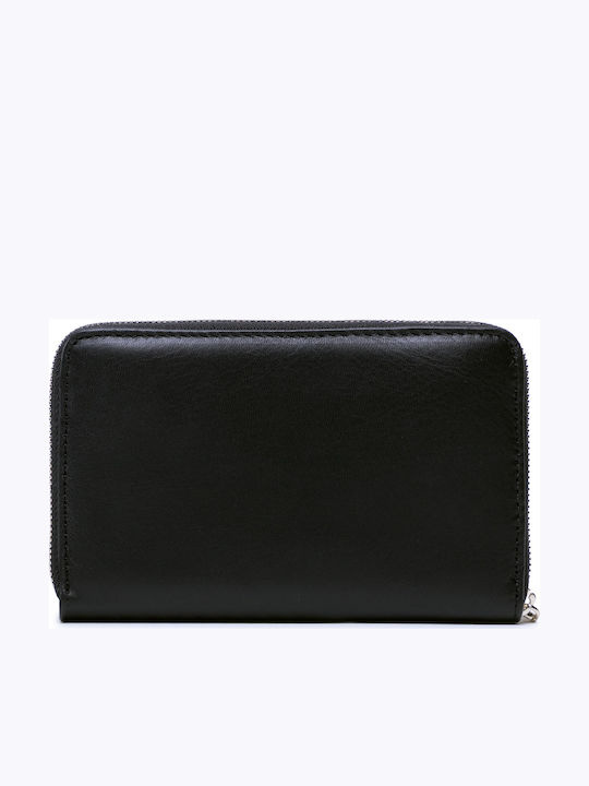 Ted Baker Μεγάλο Δερμάτινο Γυναικείο Πορτοφόλι Μαύρο