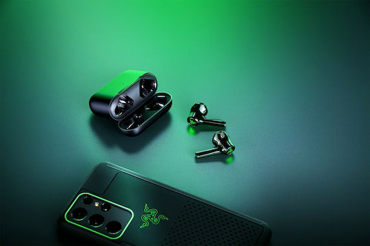 Razer Hammerhead X Ohrstöpsel Bluetooth-Freisprecheinrichtung Kopfhörer mit Schweißresistenz und Ladeetui Schwarz