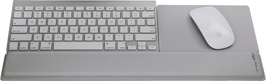 Rain Design mRest Keyboard Wrist Rest Στήριγμα Καρπού για Πληκτρολόγιο και MousePad Ασημί