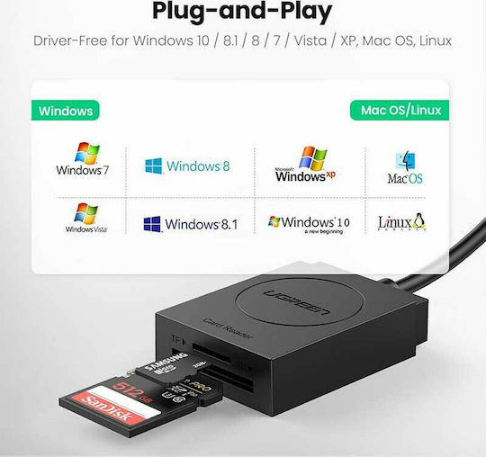 Ugreen Card Reader USB 3.0 for /S/D/ /m/i/c/r/o/S/D/ / / / /