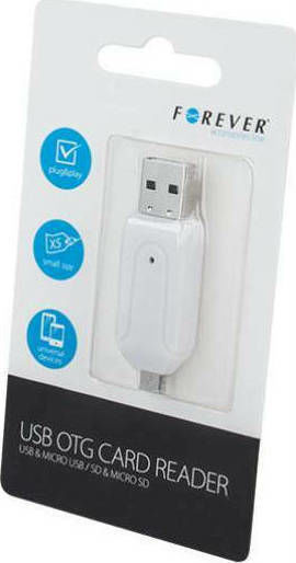 Forever Card Reader USB 2.0 για SD/microSD Λευκό