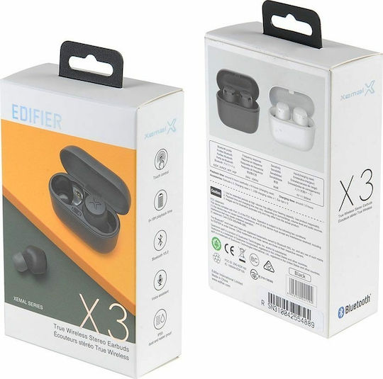 Edifier X3 In-ear Bluetooth Handsfree Earphones with Sweat Resistance and Charging Case Black