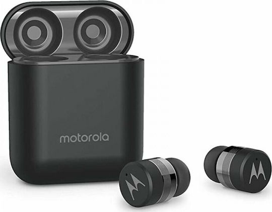 Motorola Vervebuds 110 Bluetooth Handsfree Earphones with Sweat Resistance and Charging Case Black