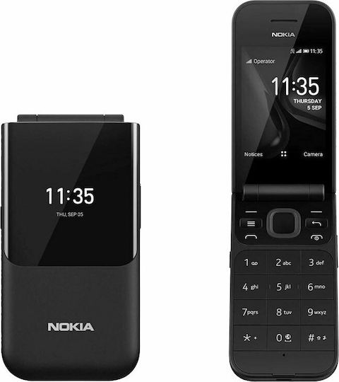 Nokia 2720 Flip Dual SIM Mobile with Buttons Ocean Black