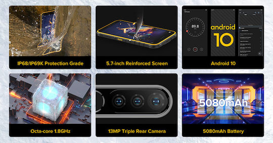 Ulefone Armor X8 Dual SIM (4/64GB) Ανθεκτικό Smartphone Μαύρο