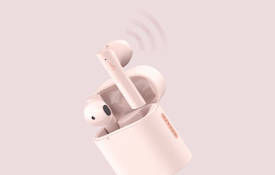 Haylou MoriPods Earbud Bluetooth Handsfree Ακουστικά με Θήκη Φόρτισης Ροζ