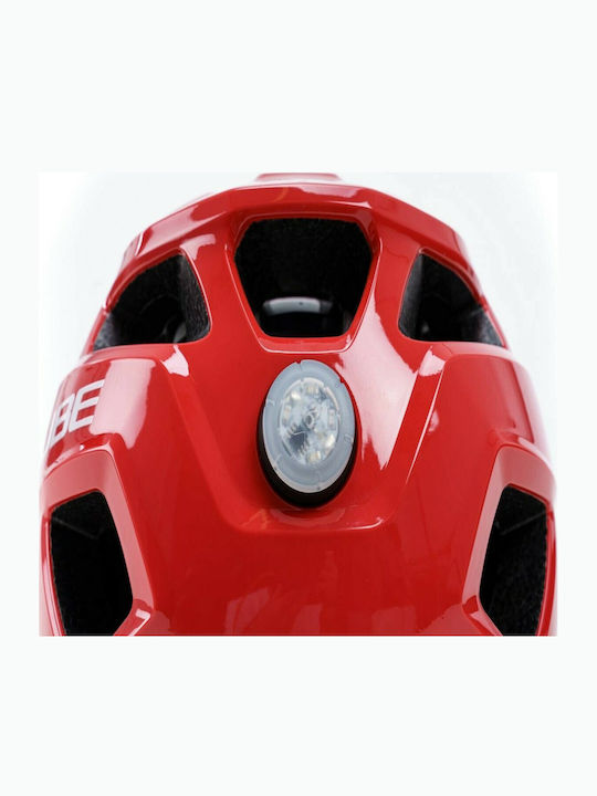 CUBE Linok II Mips Art Kids' Helmet for Mountain Bike Red with MIPS Protection & LED Light