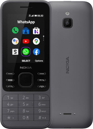 Nokia 6300 4G Dual SIM (4GB) Mobile with Buttons Charcoal