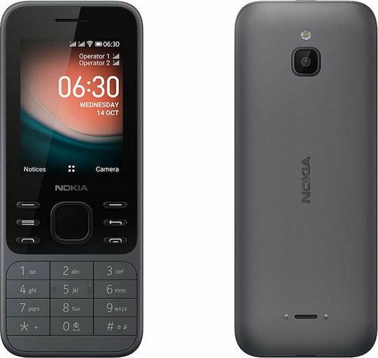 Nokia 6300 4G Dual SIM (4GB) Mobile with Buttons Charcoal