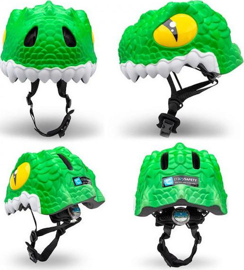 Crazy Safety Crocodile 100201-04-01 Kids' Helmet for Bike Green