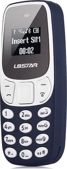 L8STAR BM10 Mini Dual SIM Κινητό με Κουμπιά Μπλε