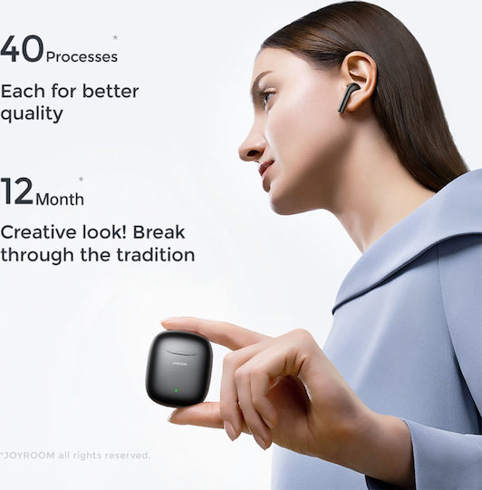 Joyroom JR-T13 Earbud Bluetooth Handsfree Earphones with Sweat Resistance and Charging Case Black