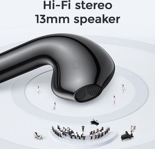 Joyroom JR-T13 Earbud Bluetooth Handsfree Earphones with Sweat Resistance and Charging Case Black