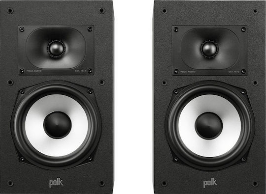Polk Audio Monitor XT20 Ζεύγος Ηχείων Hi-Fi Βιβλιοθήκης 200W 2 Δρόμων Π19.05xΒ27.93xΥ33εκ. Μαύρο