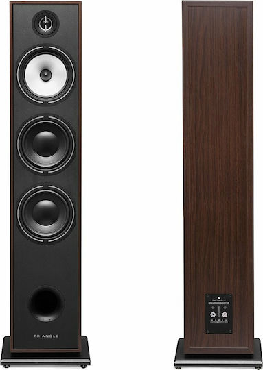 Triangle Borea BR08 Pair of Hi-Fi Speakers Floor 150W 3 No of Drivers W31.4xD20.6xH102cm. Walnut