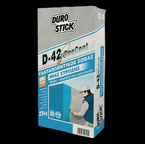 Durostick Σοβάς D-42 One Coat Υδαταπωθητικός Σοβάς 25kg ΣΟΜΙ25 25kg