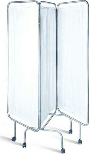 Marinopoulos Three-Panel Fabric White Screen Privacy Screen 1071