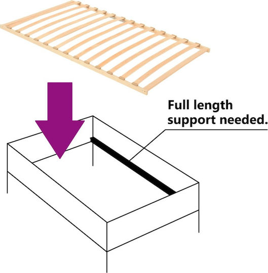 Ergonomischer Rahmen für Einzelbett 100x200cm