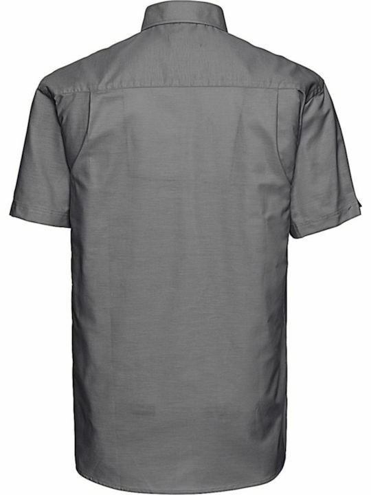 Russell Europe Ανδρικό Διαφημιστικό T-shirt Κοντομάνικο σε Γκρι Χρώμα
