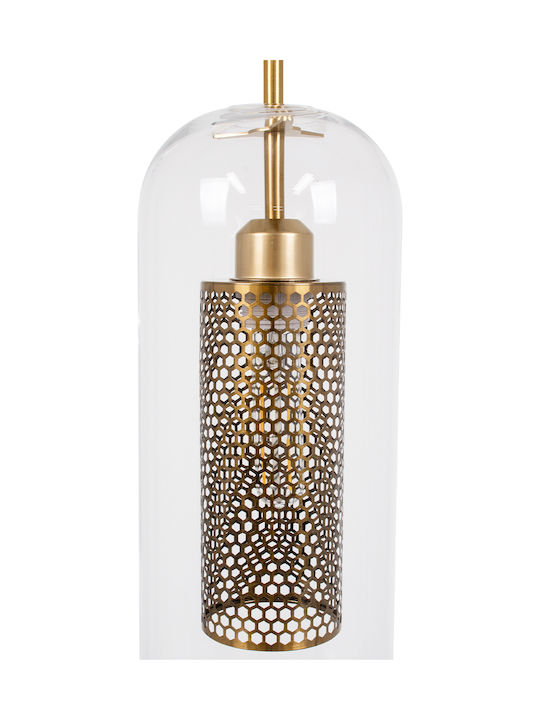 GloboStar Avery Pendant Light Transparent Grid with Socket E27 45x38x60cm
