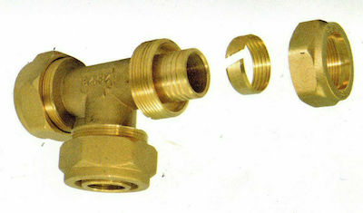 Pipe Tee Brass 2" Ø16mm 64082