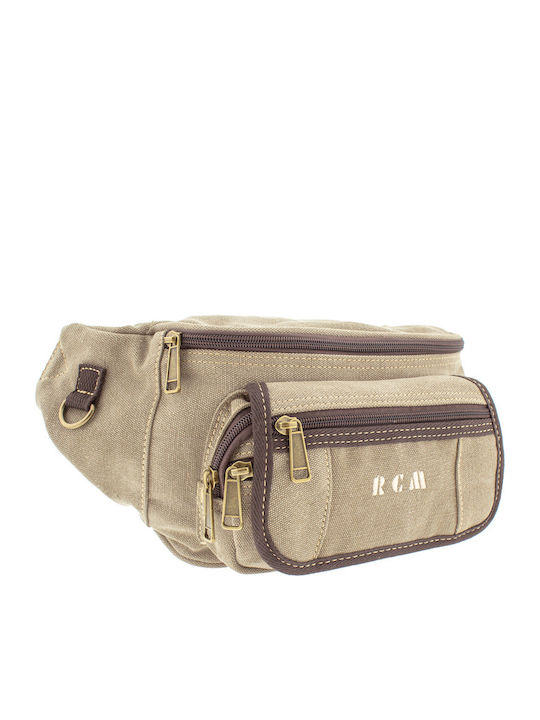 RCM Υ17137 Waist Bag Beige/Brown