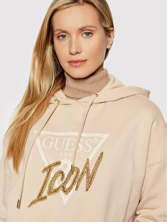 Women's Sweatshirt Hooded Beige